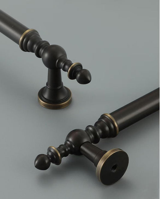 Brass Cabinet Handles, Coffee Bronze, European Style Retro Kitchen Hardware