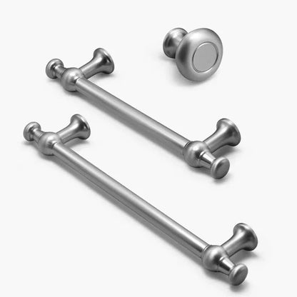 Nickel Cabinet Bar Pull, Modern Kitchen Hardware, Wardrobe Door Handle
