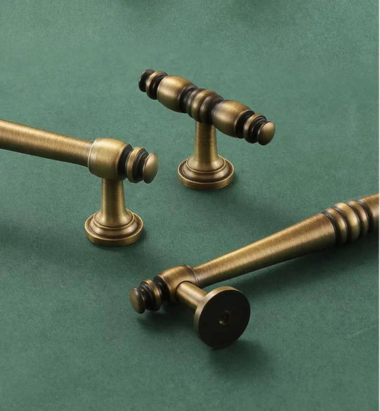 European Style Brass Cabinet Handles, Antique Bronze, Kitchen Hardware