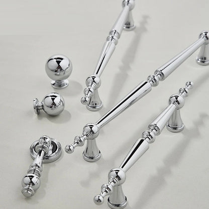 Brass Cabinet Pull Handles, Polished Chrome, Contemporary Kitchen Hardware