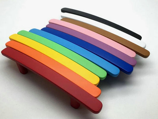 3" 3.75" 5" Colorful Drawer Pulls, Cabinet Bar Handles, Pink Red Orange Blue Green Yellow White Black