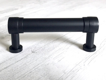 3.5 inch Black Drawer Pull Dresser Handles 3-1/2 Inch 90 mm Lynns Hardware