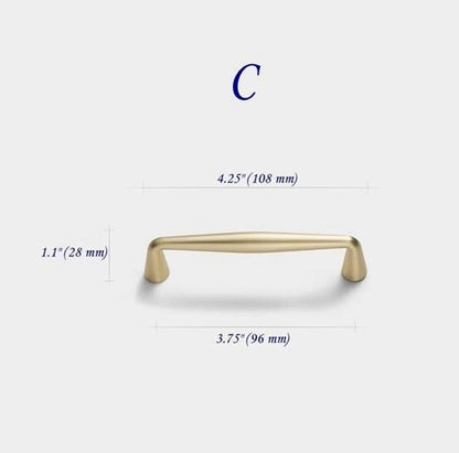 3.75 Inch Gold Cabinet Drawer Pull Kitchen Hardware 96 mm