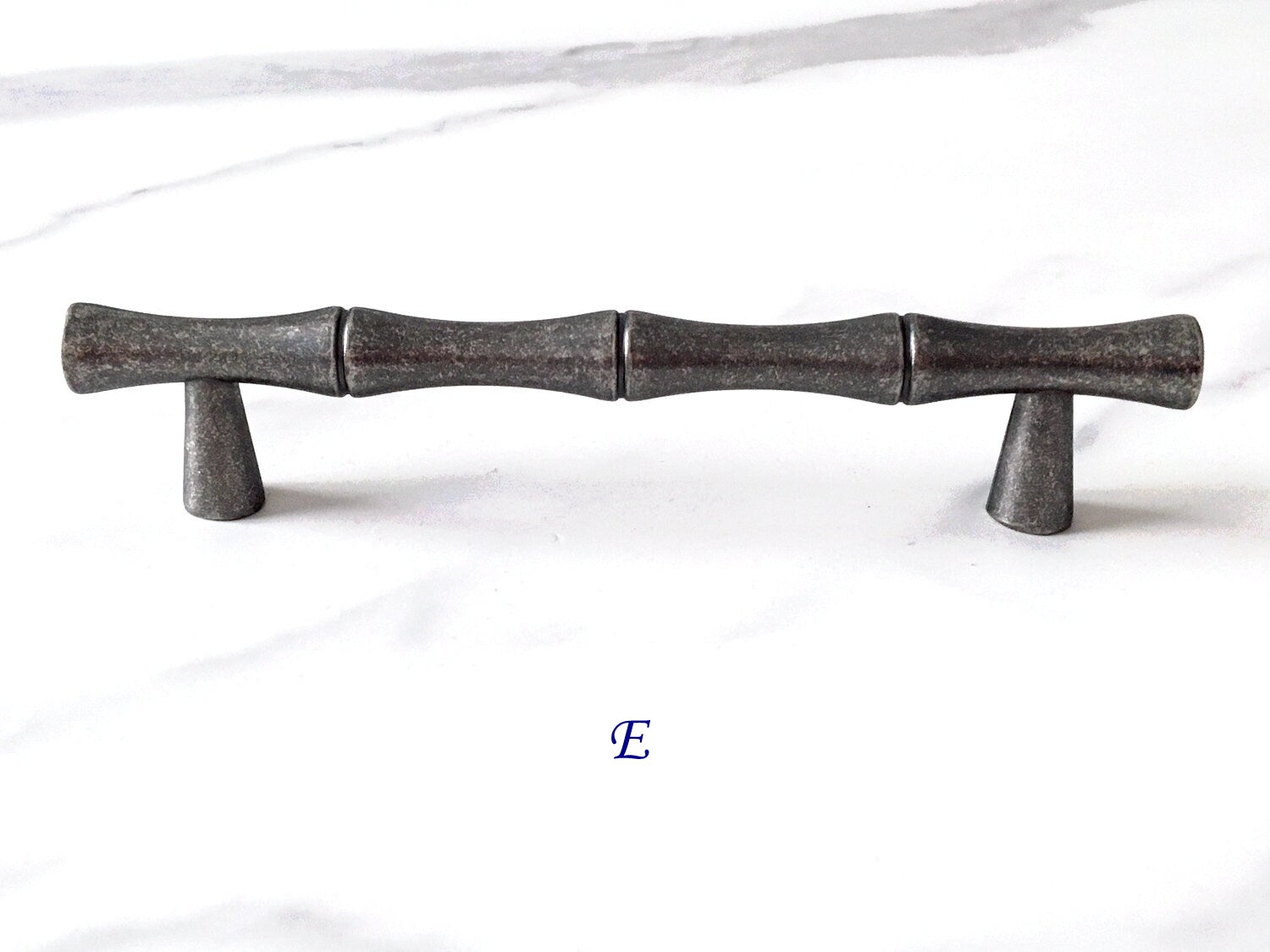 3.75 Inch Pewter Bamboo Cabinet Pulls 96 mm