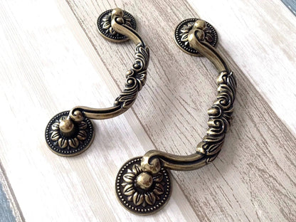 Vintage Style Cabinet Pulls Antique Bronze Drawer Handles | Lynns Hardware