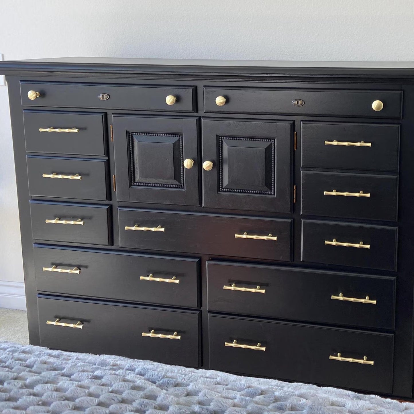 Bamboo Cabinet Pulls and Drawer Knobs, Brushed Gold | Lynns Hardware
