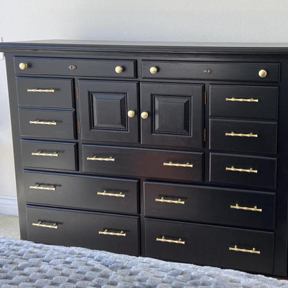 Bamboo Cabinet Pulls and Drawer Knobs, Brushed Gold | Lynns Hardware