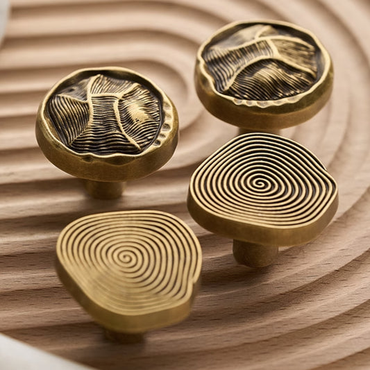Antique Bronze Cabinet Knobs, Solid Brass, Rustic Retro Kitchen Hardware