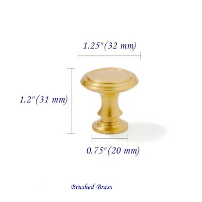 Brass Cabinet Knob, Dresser Drawer Pull, Gold Chrome Antique Bronze, MCM Kitchen Hardware
