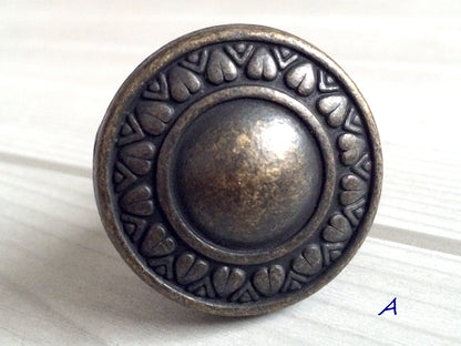 5.5" Vintage Drop Ring Pull & Swing Bail Handle - Dark Antique Bronze - LynnsHardware