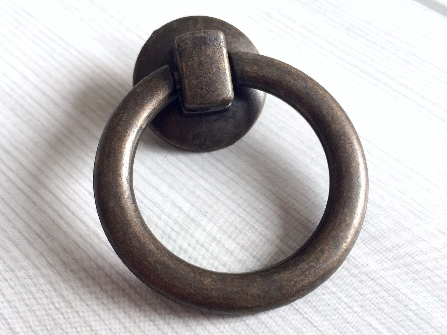 Drop Ring Pull, Pendant Drawer Knob, Antique Black, Antique Bronze, Matte Black