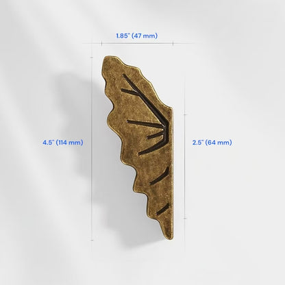 2.5" 3.75" Leaf Cabinet Drawer Pulls, Decorative Hardware