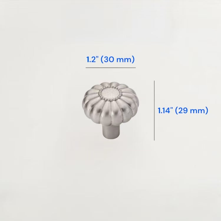 Brushed Nickel Cabinet Knobs, Zinc Alloy, Modern Drawer Pulls