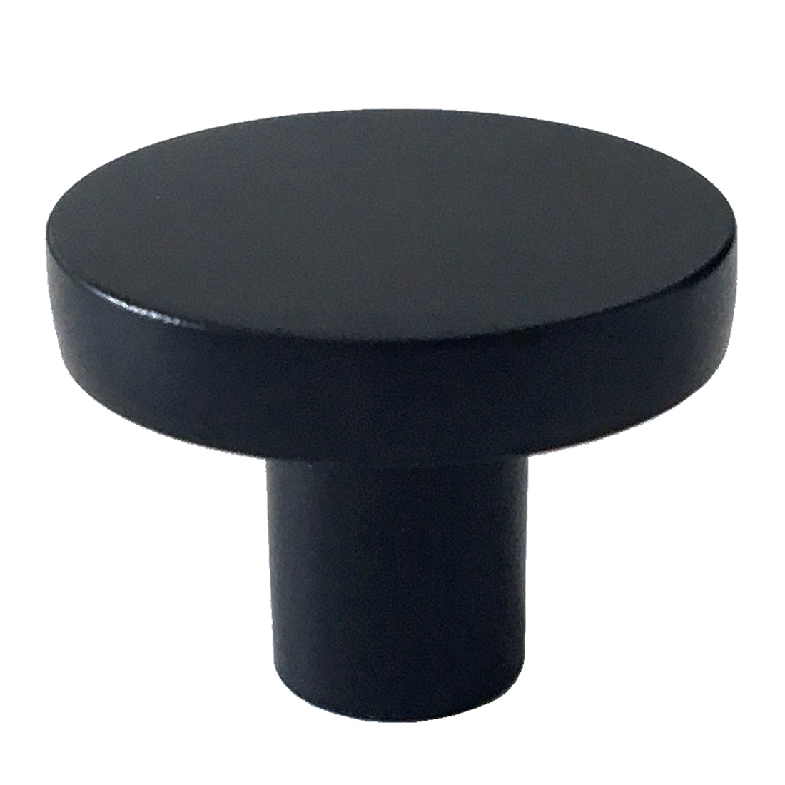 Matte Black Disc Drawer Knob -  Modern Kitchen Hardware