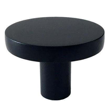 Matte Black Disc Drawer Knob -  Modern Kitchen Hardware