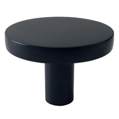 Matte Black Disc Drawer Knob -  Modern Kitchen Hardware