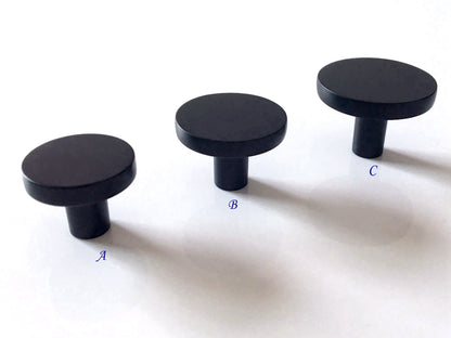 Drop Ring Drawer Pulls, Circle Cabinet Knobs, Matte Black, Rectangular, Clover