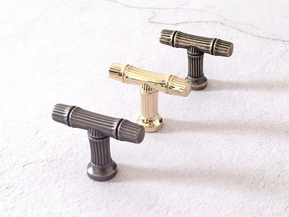 Bamboo Drawer Pulls Cabinet Handle Lynns Hardware 96 128 192 mm Holes
