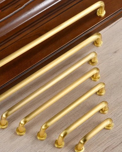 Brushed Brass D Cabinet Pulls, Kitchen Hardware