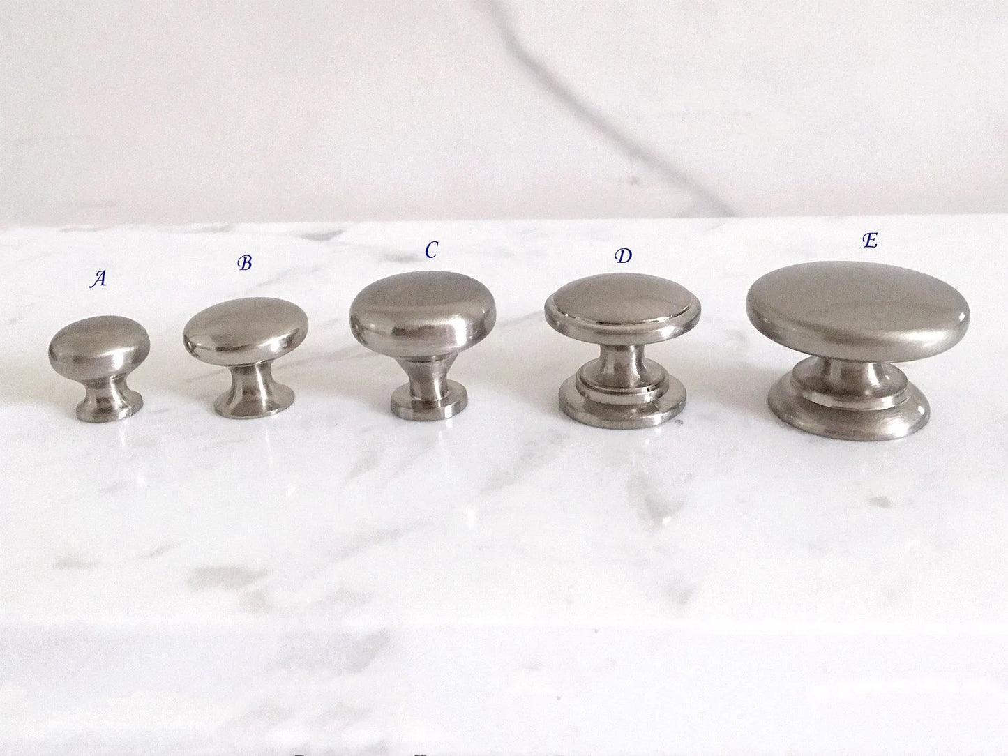 Nickel Cabinet Knobs, Drop Ring Drawer Pulls, Modern Kitchen Hardware