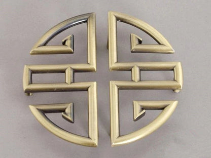Oriental Drawer Pull Handles, Half Circle, Antique Bronze, Vintage style Kitchen Hardware