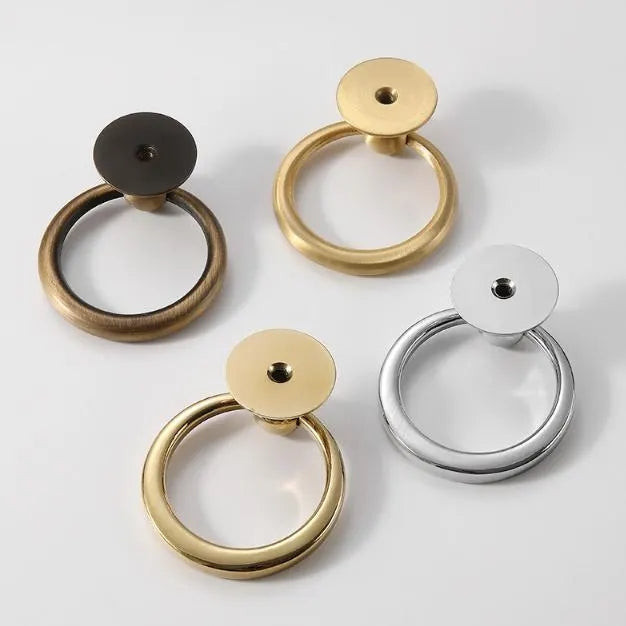 Brass Drop Ring Pulls - 4 Finishes | Classic Hardware