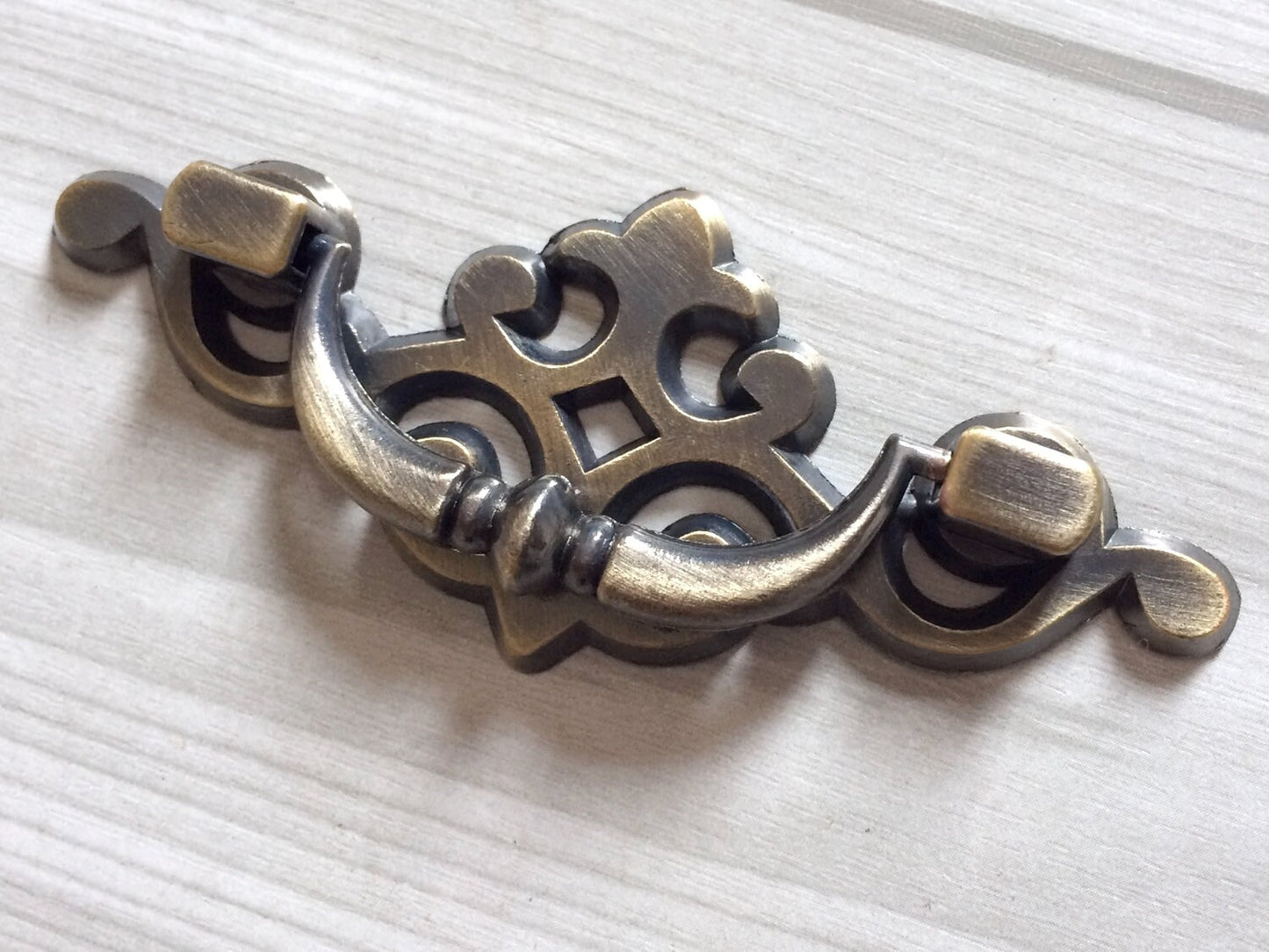 3.25" C-C Georgian Swing Bail Dresser Drawer Pull, Black Antique Bronze Gold