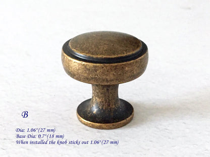Antique Bronze Cabinet Bar Handles, Retro Drawer Pull, Kitchen Hardware, 3.75" 5" 7.5" Centers