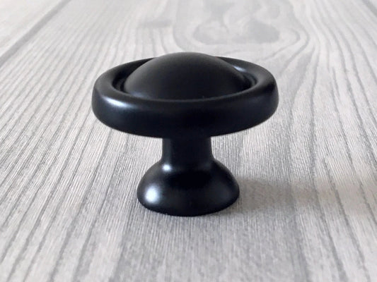 3.5" 3.75" 4.75" Retro Cup Drawer Pull, Black Bin Handle, Kitchen Cabinet Hardware