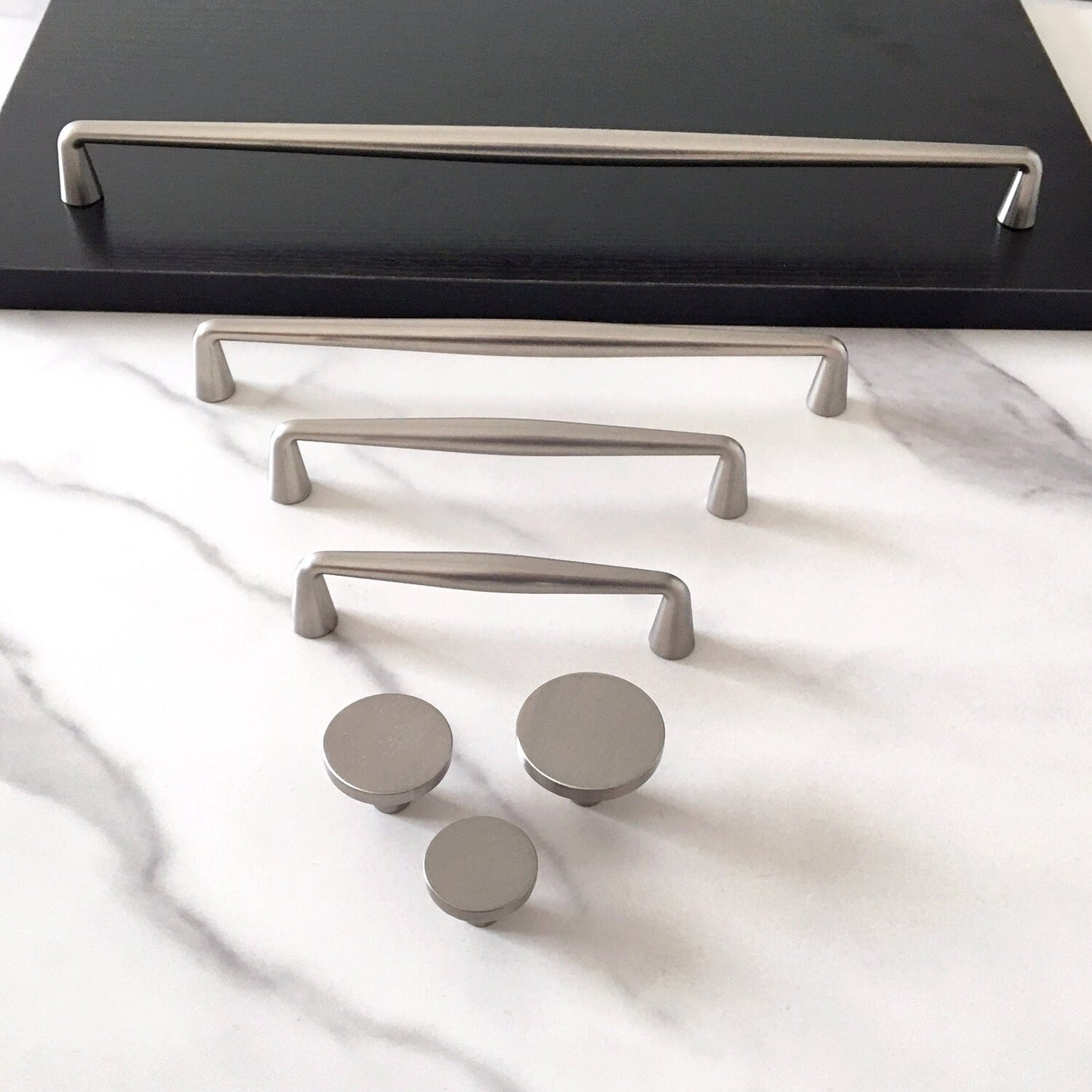 Nickel Drawer Pull Handles, Modern Minimalism Kitchen Cabinet Hardware