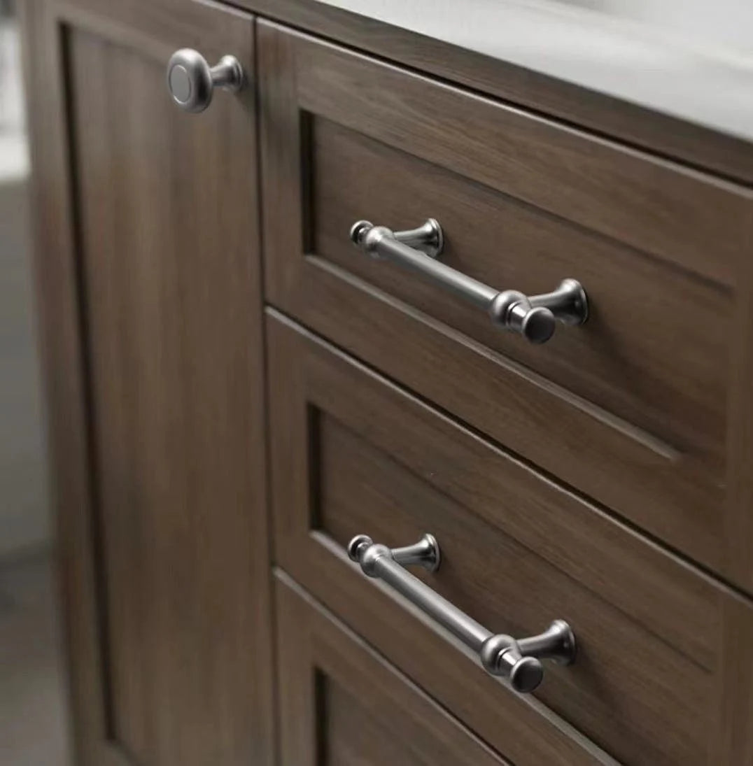Nickel Cabinet Bar Pull, Modern Kitchen Hardware, Wardrobe Door Handle