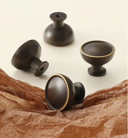 Solid Brass Cabinet Knobs, Drawer Pulls, Minimalist Modern Kitchen Hardware