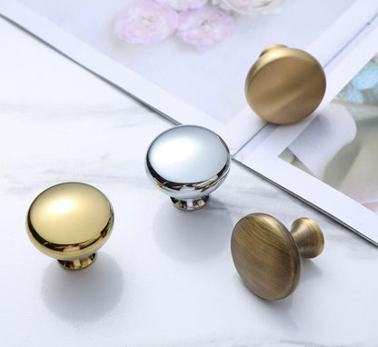 2.5" 64 mm Centers Brass Cup Drawer Pulls, Polished Gold Chrome Bronze