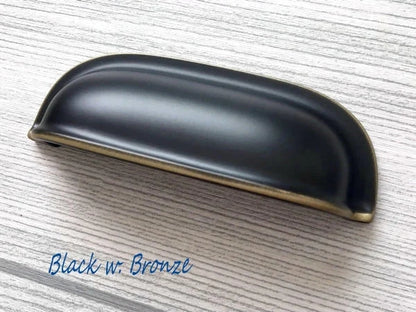2.5" 2 1/2" 64 mm Cup Drawer Pull Handles - 8 Finishes