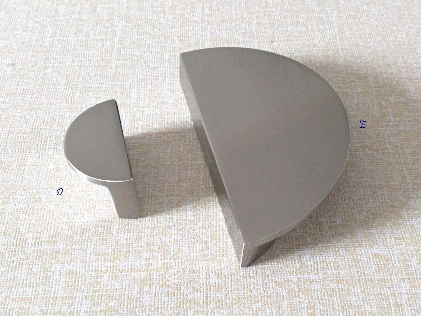 Modern Cabinet Handle, Half Circle Drawer Pull, Brushed Nickel Kitchen Hardware