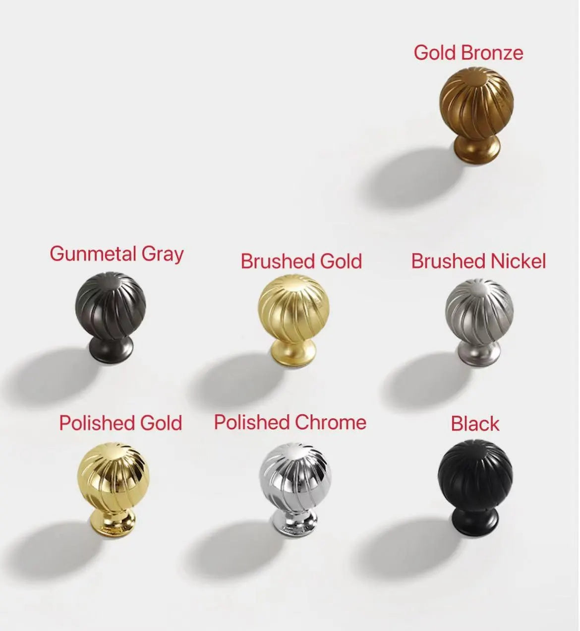 Modern Spherical Drawer Knobs - 7 Finishes
