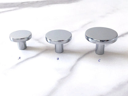 Polished Chrome Cabinet Pulls, Square Drawer Handles, Modern Kitchen Hardware