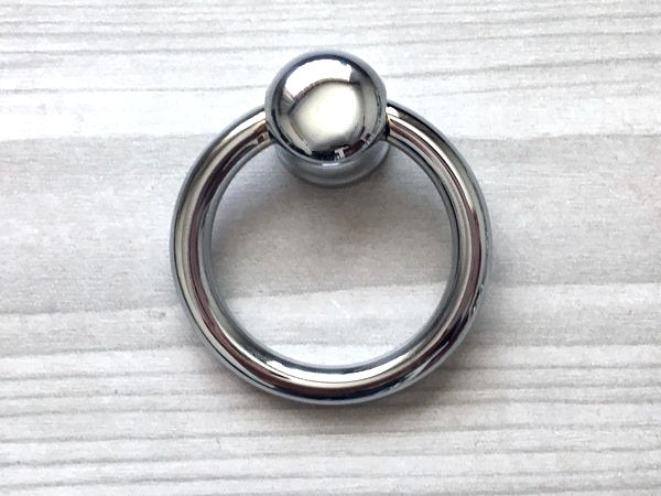 Polished Chrome Drop Ring Drawer Pull