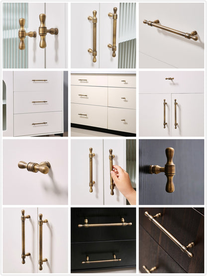 Brass Cabinet Euro Bar Pulls - Antique Bronze - LynnsHardware