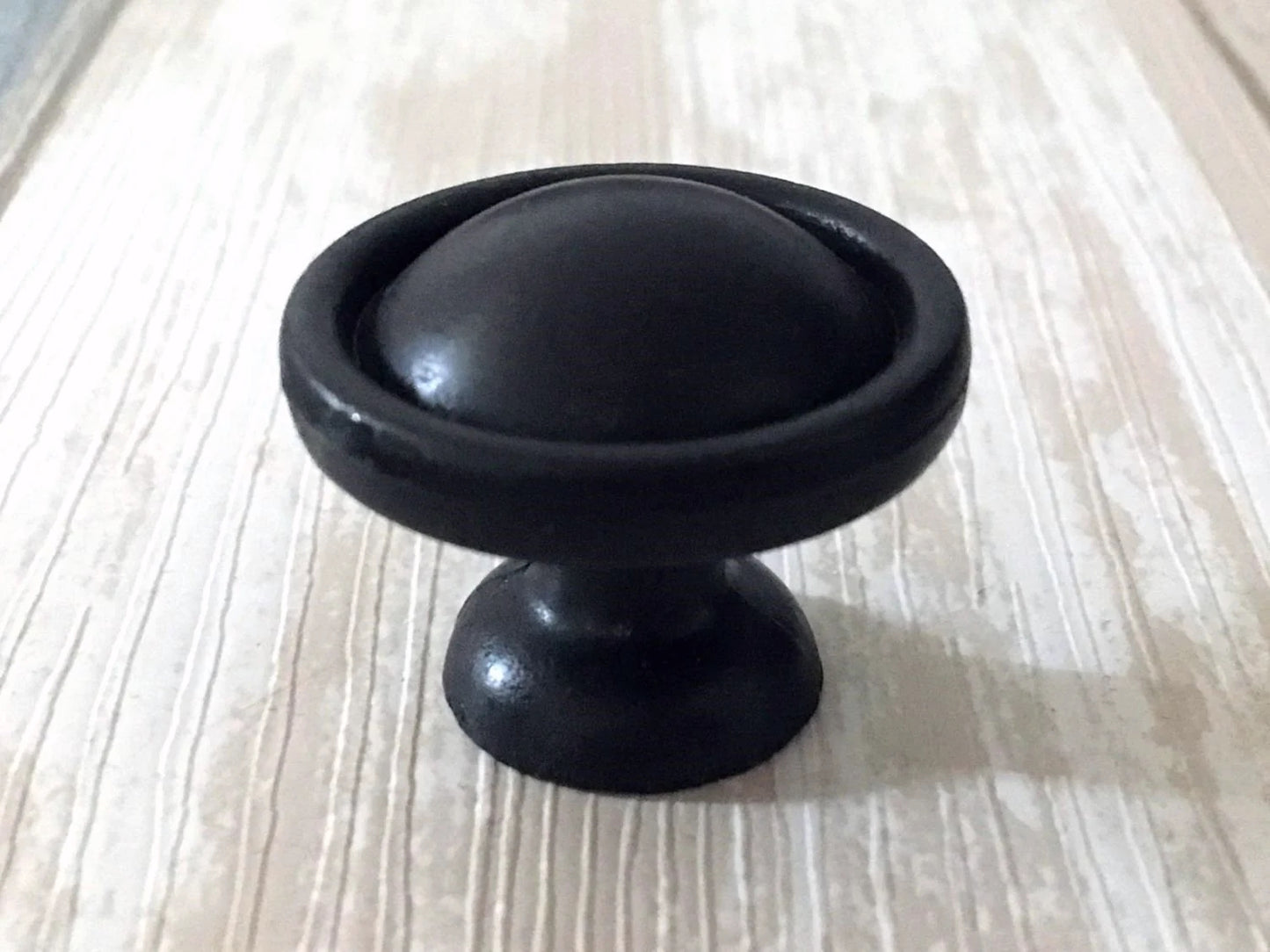 2.75" Cup Drawer Pull & Cabinet Knob in Antique Black, 2-3/4 Inch 70 mm Centers