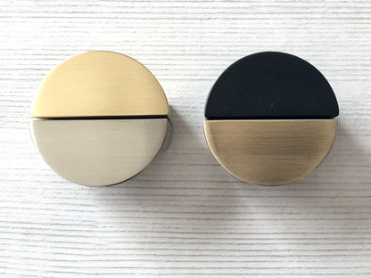 1.25" Centers Half Moon Drawer Pulls, Mid Century Modern MCM Kitchen Hardware