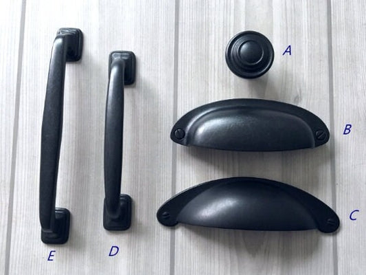 4" 5" Antique Black Cabinet Pull Handles Dresser Drawer Knobs Solid Kitchen Hardware