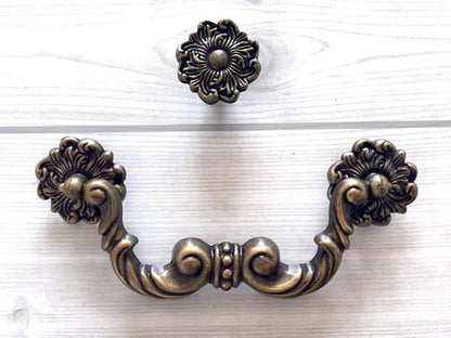 4.5 Inch Drawer Pull Antique Bronze 4-1/2" Centers