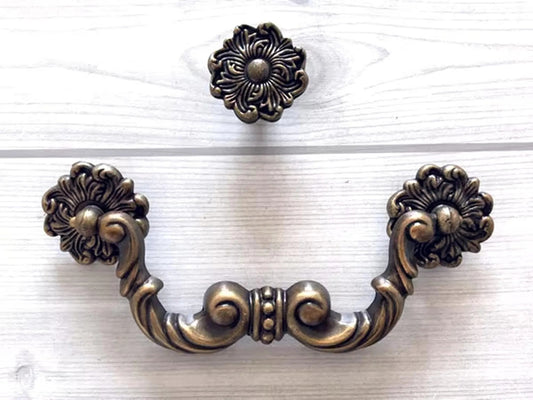 4.5 Inch Drawer Pull Antique Bronze 4-1/2" Centers