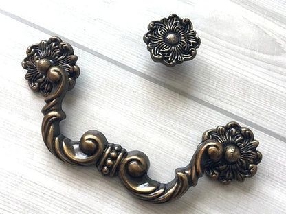 4-1/2 Inch Drawer Pulls Antique Bronze