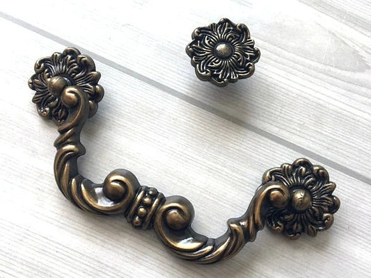 4-1/2 Inch Drawer Pulls Antique Bronze