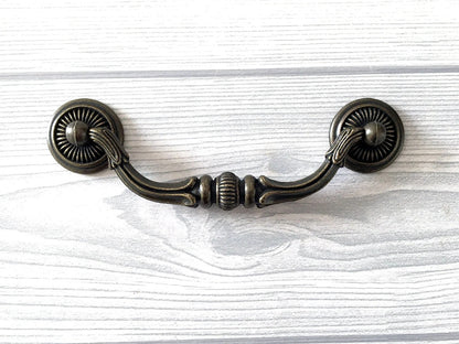 4.75 Inch Drop Pull Drawer Handles Agend Bronze Lynns Hardware 4-3/4 Inches 120 mm