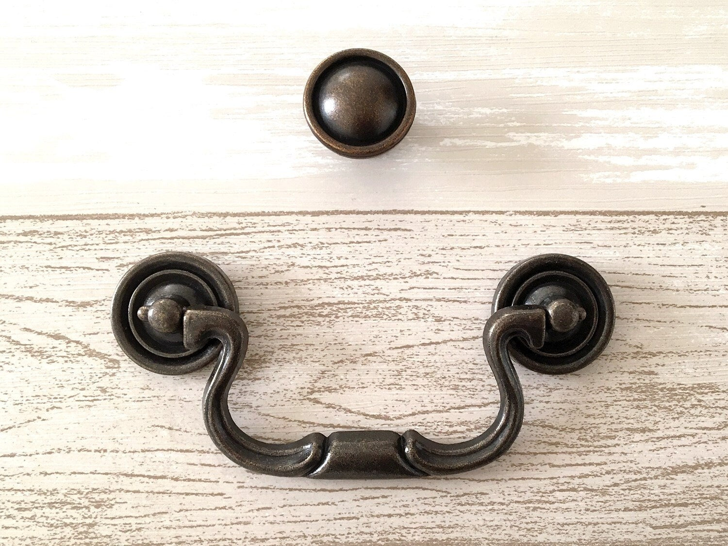4 Inch Vintage Style Bail Drawer Pulls Handles Antique Bronze