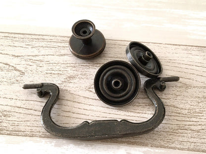 4 inch Drawer Pull Bail Handle Lynns Hardware Antique Bronze