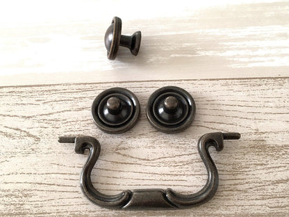 4 inch Drawer Pull Bail Handle Lynns Hardware Antique Bronze